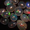 15pcs - AAAAA - High Quality - Ethiopian Opal - Smooth Polished Pear Briolett Focal Drilled Amazing Colour Full Fire Size - 5 - 10 mm approx